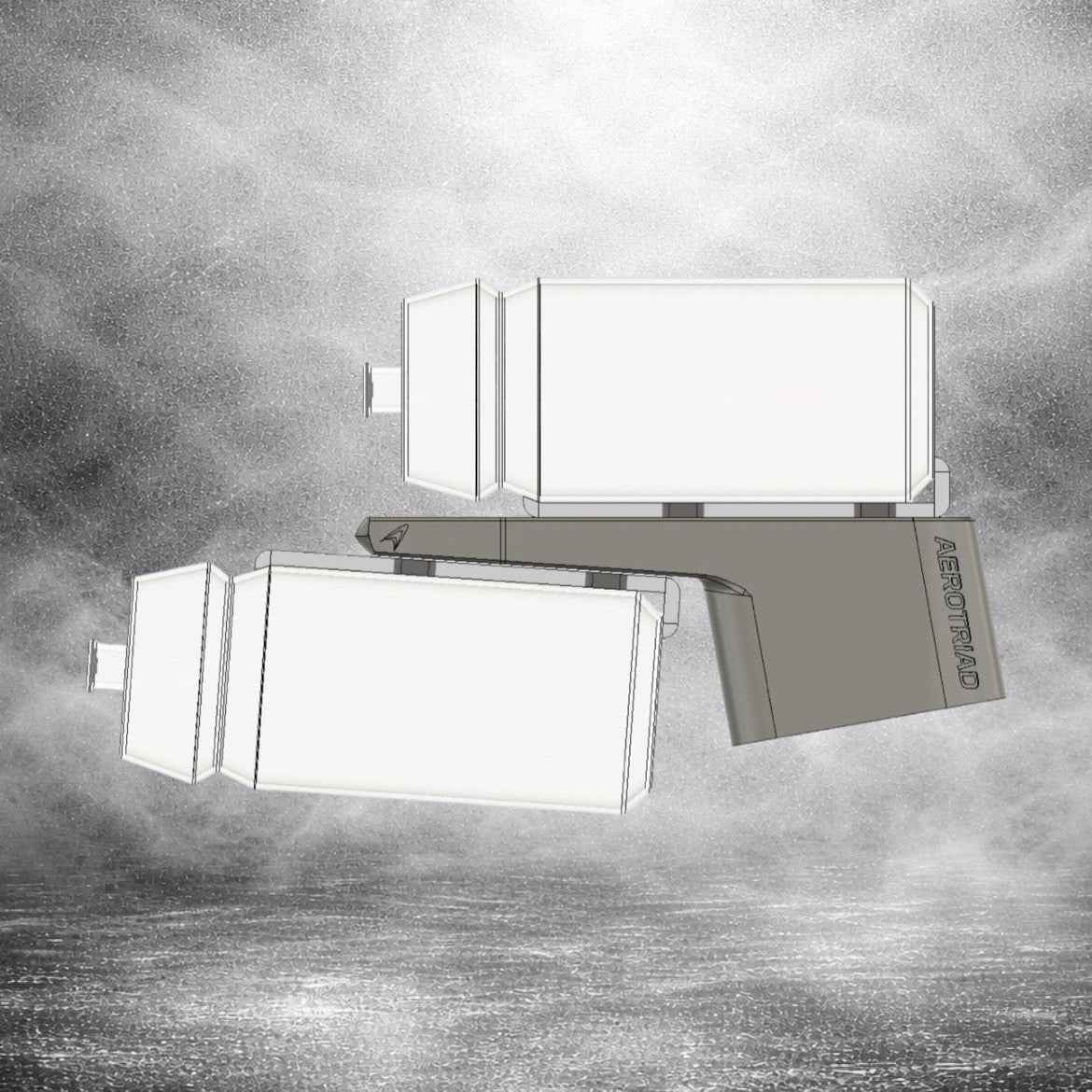 FlexStack™ BTA Duo - Support BTA Duo Double Bidon Universel - Entraxe 64mm | 3 Positions Réglables