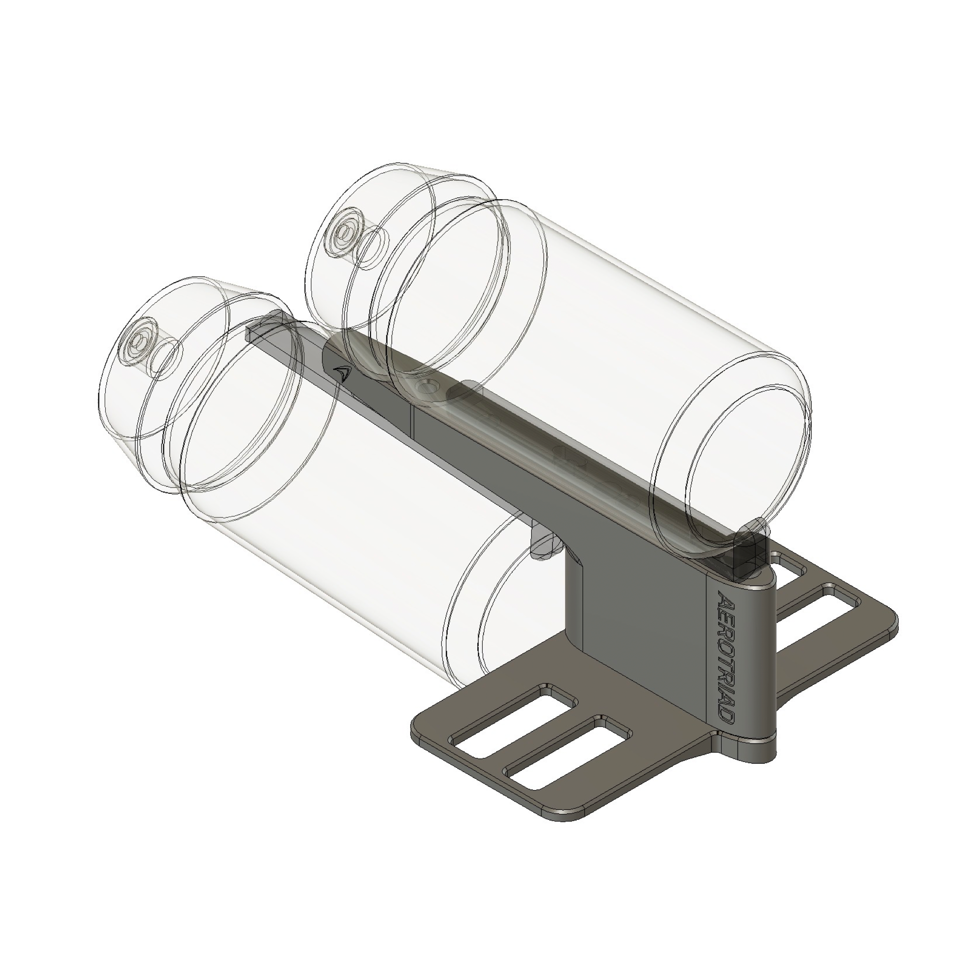 FlexStack™ BTA Duo - Support BTA Duo Double Bidon Universel - Entraxe 64mm | 3 Positions Réglables